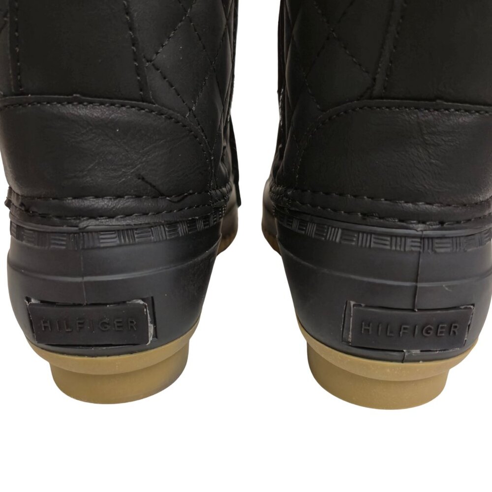 Tommy Hilfiger Women's Duck Boots Sz. 7M Waterproof, Lace-Up, Zip, Quilted Lined - Picture 10 of 13